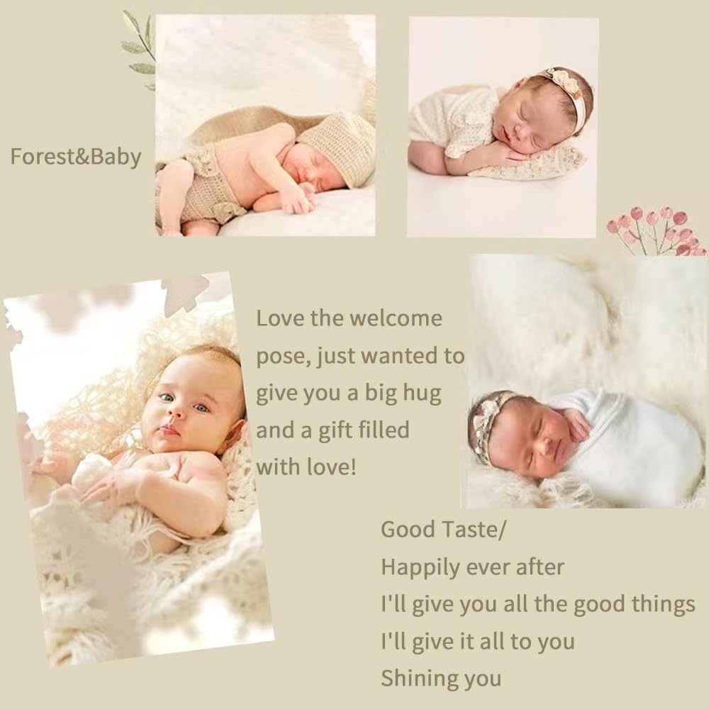 Baby Gifts for Birth, Newborn Gift Basket Boy, 7 in 1 Baby Gift Set Birth with Baby Blankets, Socks, Gift Boxes Baskets, Baby Triangular Scarf, Plush Toys, Greeting Cards, Birth Cards – Bild 7