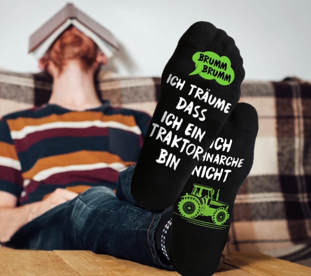 Men’s Funny Socks with Inscription (German Language), EU 43–46/UK 8.5–11.5, Gift for Birthday, Men’s Day, Father’s Day, for Dad, Grandpa, Friend, Brother, Boys – Bild 6