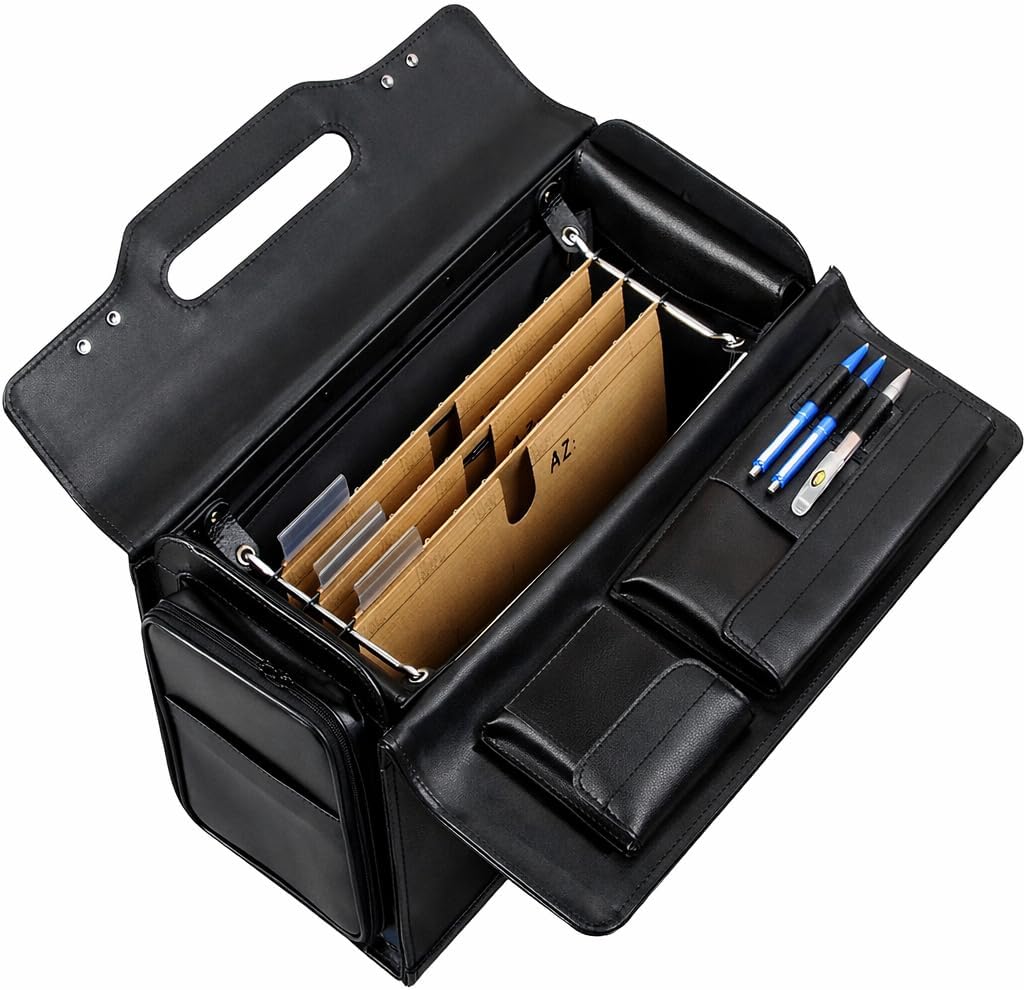 Alassio 949728 - Black leather pilot briefcase – Bild 5