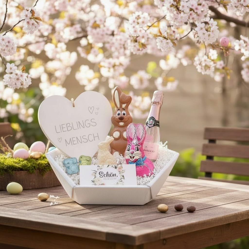 schenken-24 Easter nest, ready decorated, choose from Easter bunny, fabric bunny, Easter basket – Bild 2