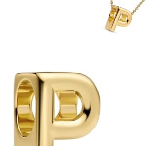 Letter Charms Gold Charms Pendant Silver 925 for Bracelets, Stopper Charm Pendants, Beads Charms, Compatible with European Bracelets and Necklaces for Women