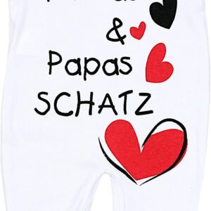 TupTam Unisex Baby Romper with Saying Mamas & Papas Treasure (German language product)