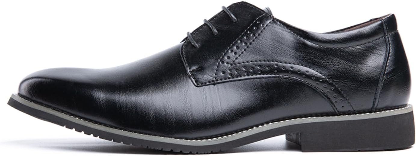 Men's Oxford Derby Shoes Brogues Leather Shoes Wedding Shoes Lace Up Shoes Classic Business Lace-Up Shoes Blue Gold Grey Red Black Brown Khaki 37-48 – Bild 4