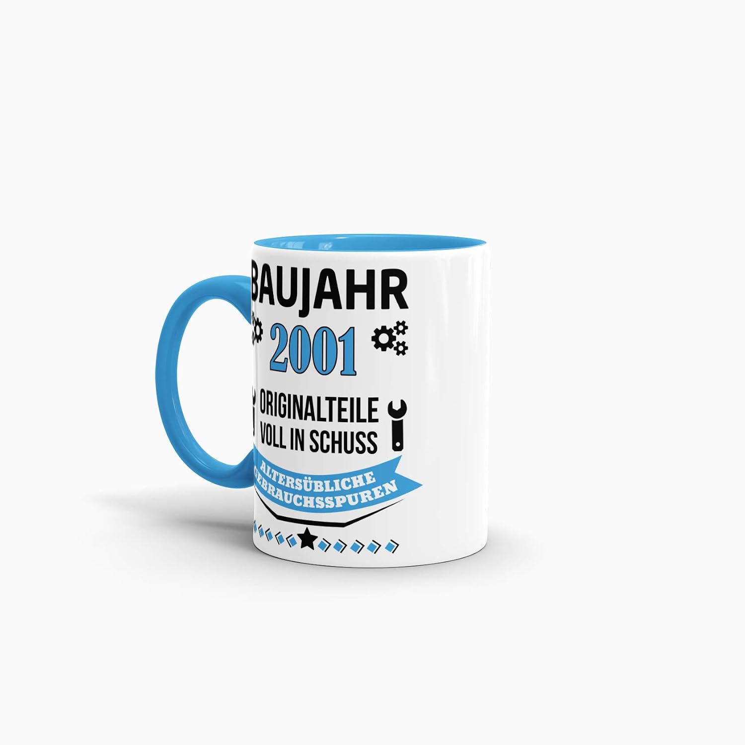 Printed Birthday Coffee Mug with Birth Year and Funny German Text – Bild 3