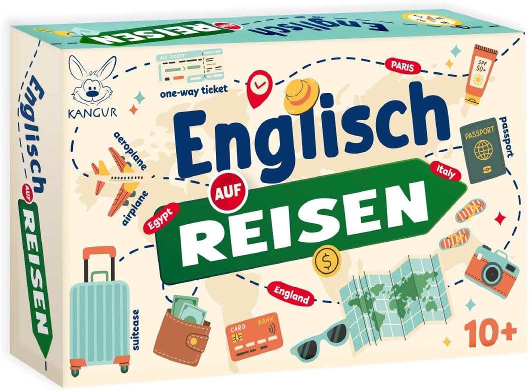 English on Travel Card Game from 10 Years with 54 Cards Educational Game
