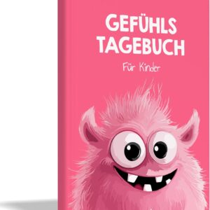 Edubini Children's Feeling Diary [6-12 Years] - Diary Girls & Boys - Feelings Book for Dealing with Emotions and a Good Feeling, Gratitude Diary for Children (Includes 10 Games) (Pink)