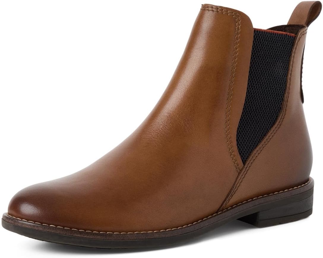 MARCO TOZZI Ladies Leather Slip On Chelsea Boots