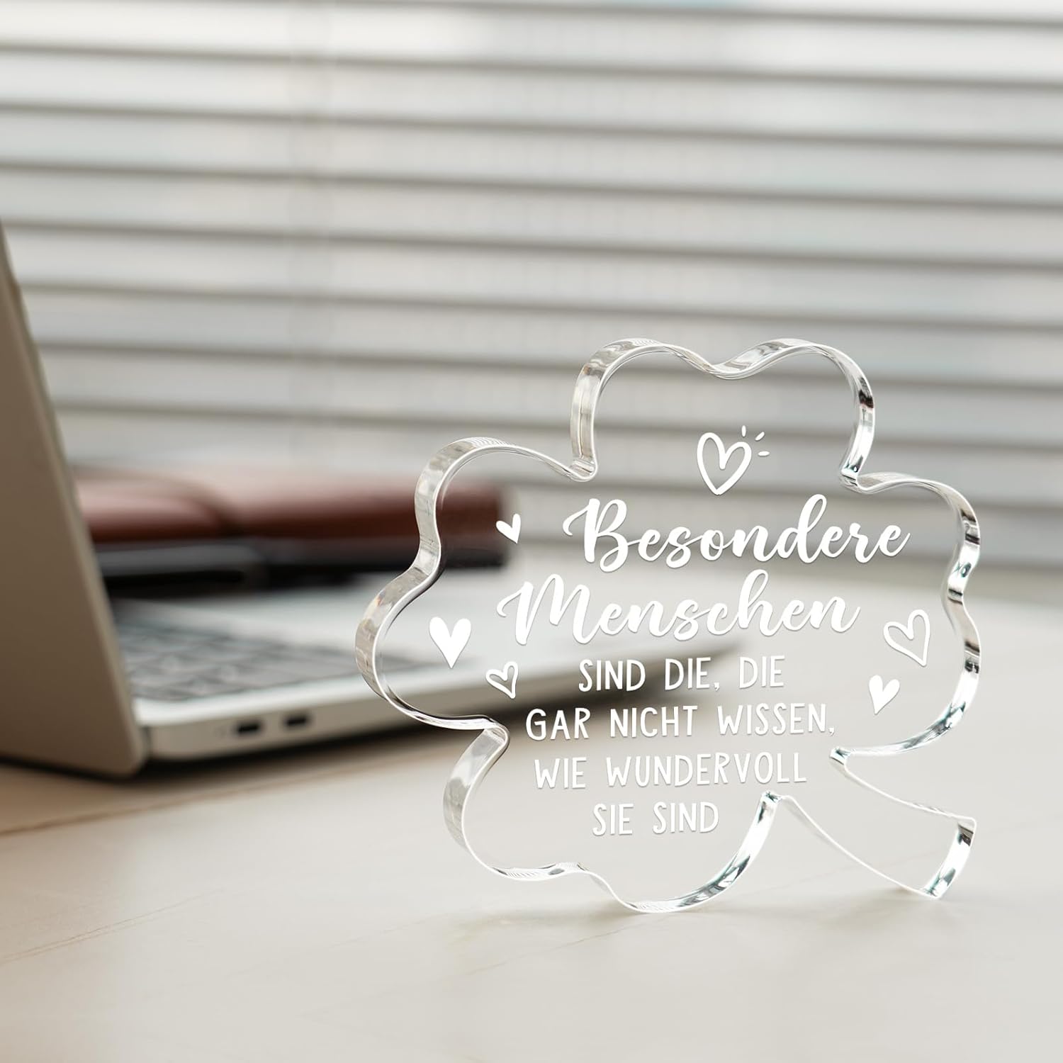 Personalised Gifts for Women - Lucky Clover Acrylic Decoration – Bild 7