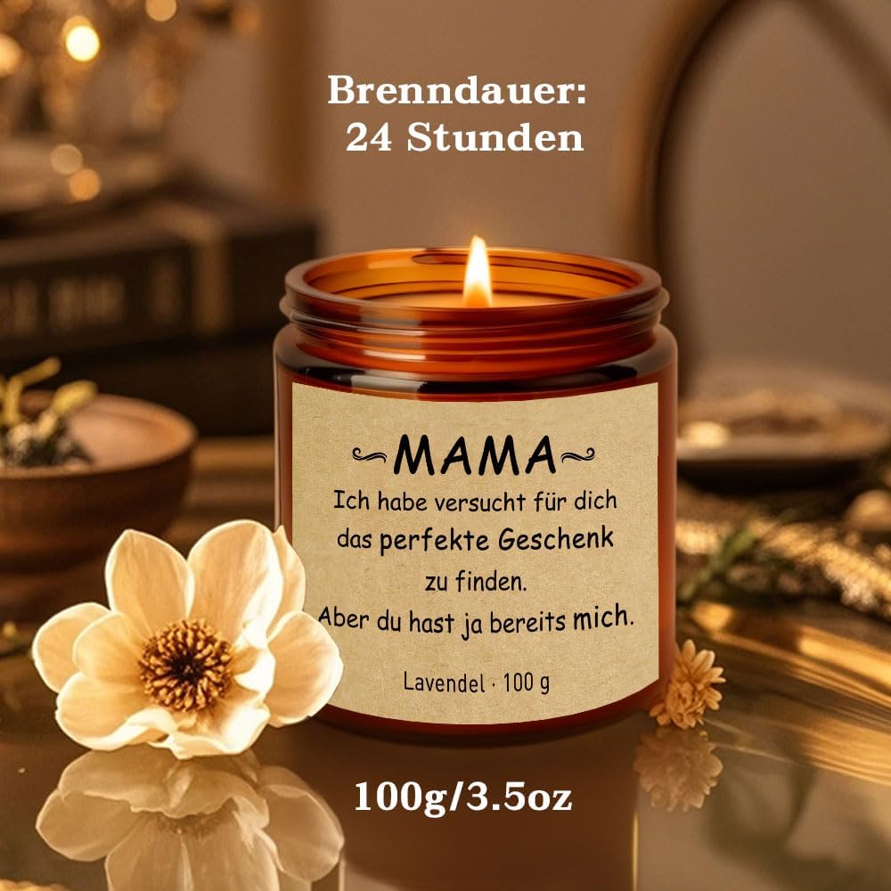 Mother's Day Gift Mum Gift, Funny Candle Gifts for Mum, 3.5 oz Lavender Scented Candle in Glass, Gift Ideas for Mother Birthday Gift Christmas Gifts Funny Gifts Mother's Day – Bild 3