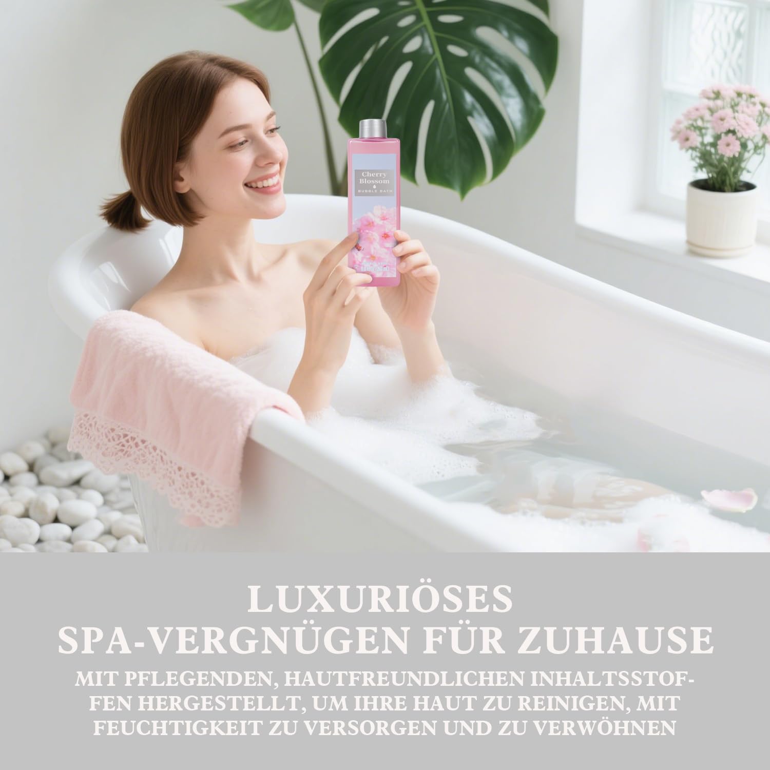 Spa Luxury Bath Gift 8-Piece Cherry Blossom Fragrance - Gifts for Women – Bild 5