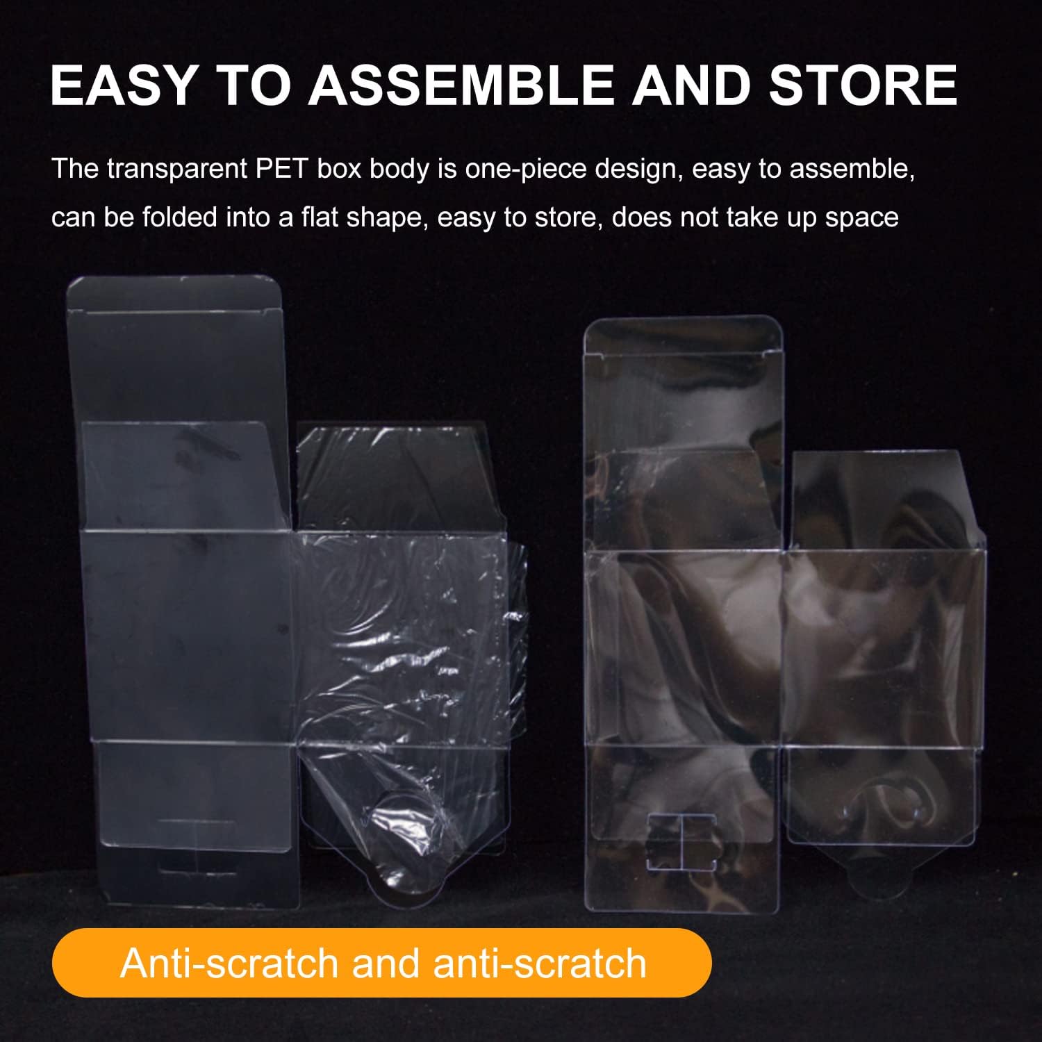 25 Pieces Transparent Gift Boxes Folding Plastic Candy Chocolate Gift Box Wedding Party Birthday Christmas (5 x 5 x 5 cm) – Bild 5