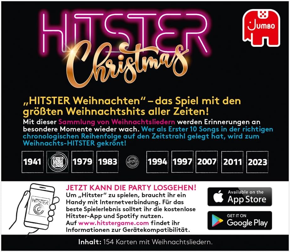 Hitster Christmas Expansion - Party Game for Adults with 150+ Christmas Hits - Music Game for Scan & Remember - Funny Card & Board Game for Friends & Family - For 2-10 Players, 16+ (DE) – Bild 3