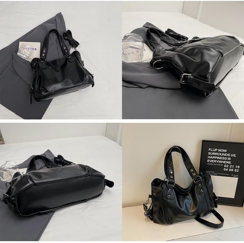 Women's Handbag Hobo Handbag Shoulder Bag Shopper Made of PU Leather Women's Bag Hobo Women's Bag Shoulder Bag Bags Handbag for Women Mother Dark Brown – Bild 5