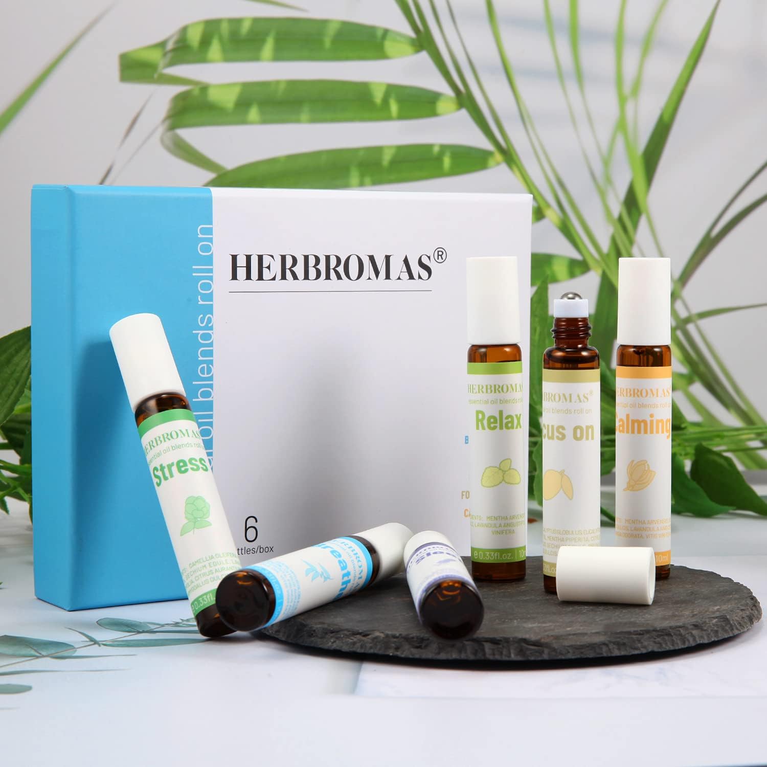 Aroma Therapy Essential Oils Roll On Set, Ready-to-Use Natural Pre-Clouded Essential Oil Blend, Relaxation Gift for Women and Men, 6-Pack x 10 ml for Home Use – Bild 6