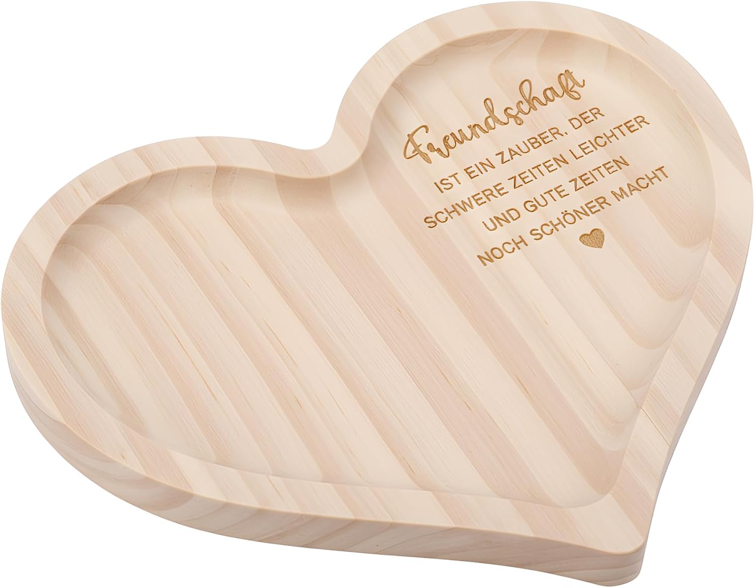 Geiserailie Gifts for Girlfriend, Heart Shaped Wooden Tray with Engraving