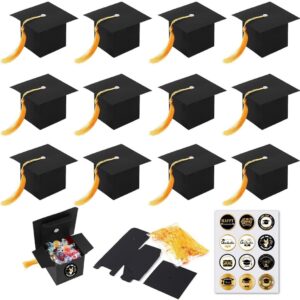 RTRTGS Pack of 10 Gift Boxes for Graduations, Graduation Decoration, Graduation Hat Decorative Box, Bachelor Hat Gift Box, Graduation Candy Box (for Sweets and Chocolate)