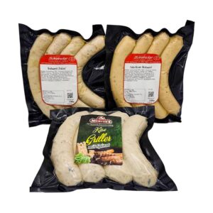 Meisters Bratwurst Grill Favourites | Grill Package with BBQ Sausages in Small Tasting Package for Young and Old (3 Varieties)