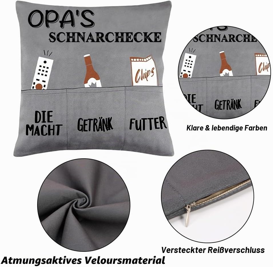 Grandpa Gift for Grandpa Cushion Cover 45 x 45 cm Gift Grandpa – Bild 2