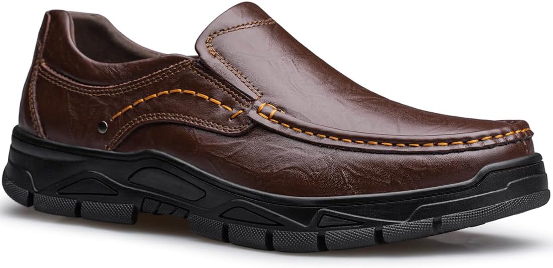 Men's Casual Shoes Slip On Loafers Leather Shoes for Dress Business Work Office – Bild 3