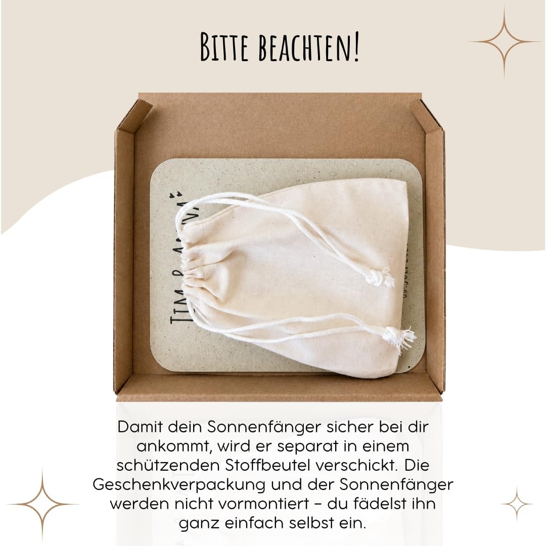 Birth Card with Handmade Sun Catcher Baby Girl – Bild 7