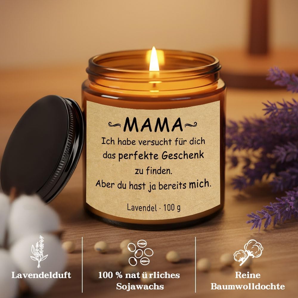 Mother's Day Gift Mum Gift, Funny Candle Gifts for Mum, 3.5 oz Lavender Scented Candle in Glass, Gift Ideas for Mother Birthday Gift Christmas Gifts Funny Gifts Mother's Day – Bild 2
