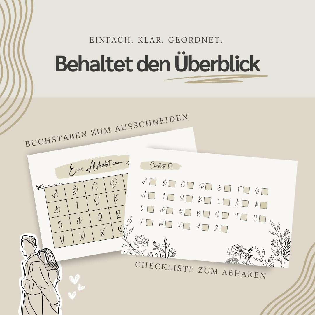 HERZENSBACHT ABC Challenge Book - Date Edition for Couples | 280+ Date Ideas | ABC Dates for Shared Experiences | Bucket List & Couple Challenge | Gift Idea for Christmas, Valentine's Day, Anniversary – Bild 6