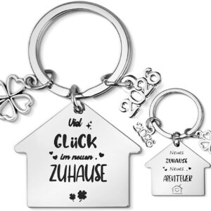 Housewarming Gift, 2026 Key Ring House, Housewarming Gifts Apartment with 1 Envelope and Blank Card, Housewarming Gift, New Home Gift, Housewarming New Home Closes