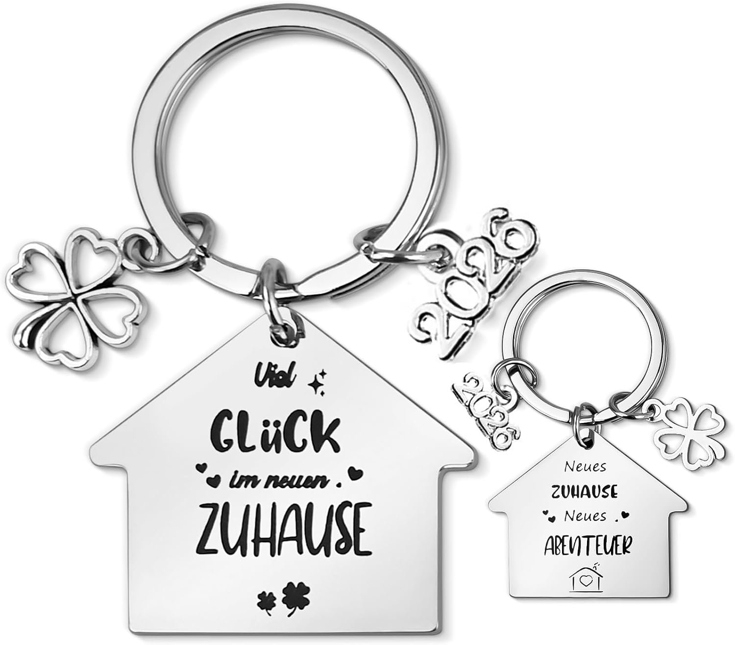 Housewarming Gift, 2026 Key Ring House, Housewarming Gifts Apartment with 1 Envelope and Blank Card, Housewarming Gift, New Home Gift, Housewarming New Home Closes