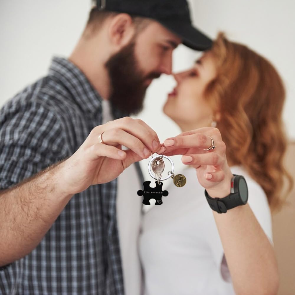Anicy Personalised Gifts Keyring Couple Gifts Anniversary Valentine's Day for Him Her – Bild 5