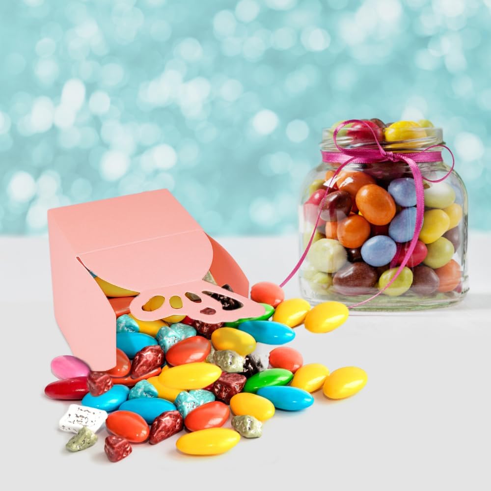Pack of 50 Wedding Favour Boxes, Butterfly Sweets Box, Wedding Candy Boxes, Creative Paper Gift Boxes, for Weddings, Parties, Festivals, Table Decoration, Wedding Decoration (6 x 6 x 5.5 cm) – Bild 7