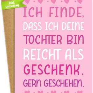 WenmthG Gifts for Dad & Mum, Birthday Card with Envelope – Gift Dad Mum Birthday, Father’s Day, Anniversary – Gift for Dad Mum from Daughter – Birthday Gift for Dad & Mum
