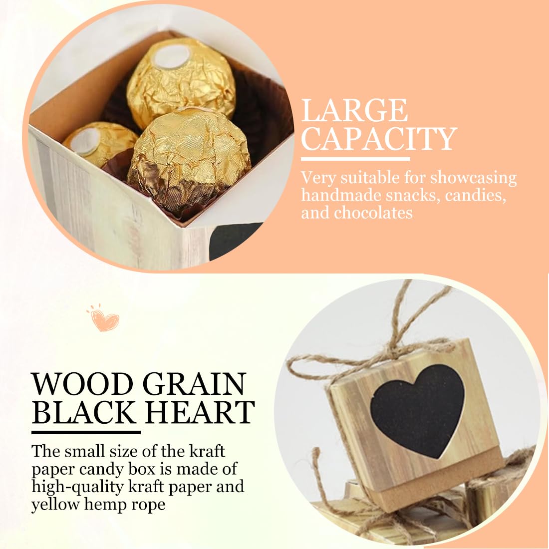 Pack of 24 Brown Kraft Paper Gift Boxes, Kraft Paper Candy Boxes, Small Candy Box, Small Gift Box – Bild 3
