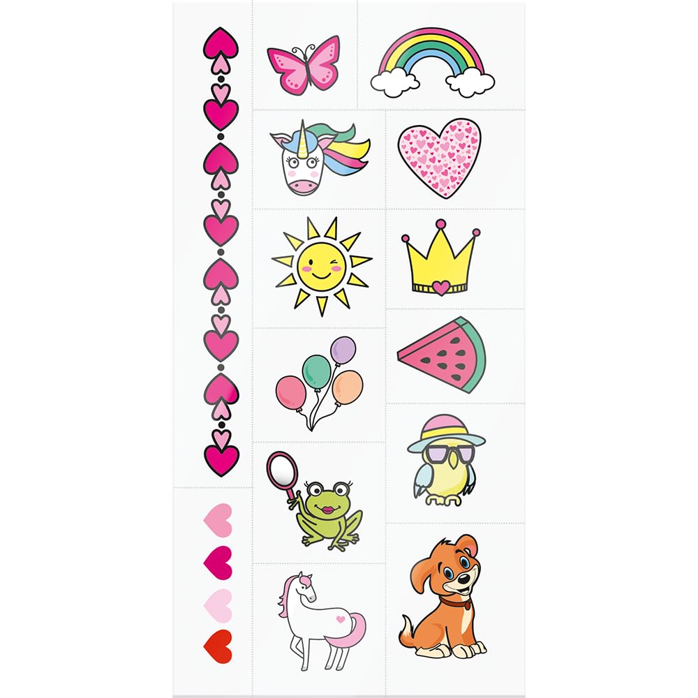 Premium Children's Tattoo Set, Dermatest® October 2024, Temporary, Perforated, Skin-Friendly, Easily Removable, for Girls and Boys, 30 Designs – Bild 3
