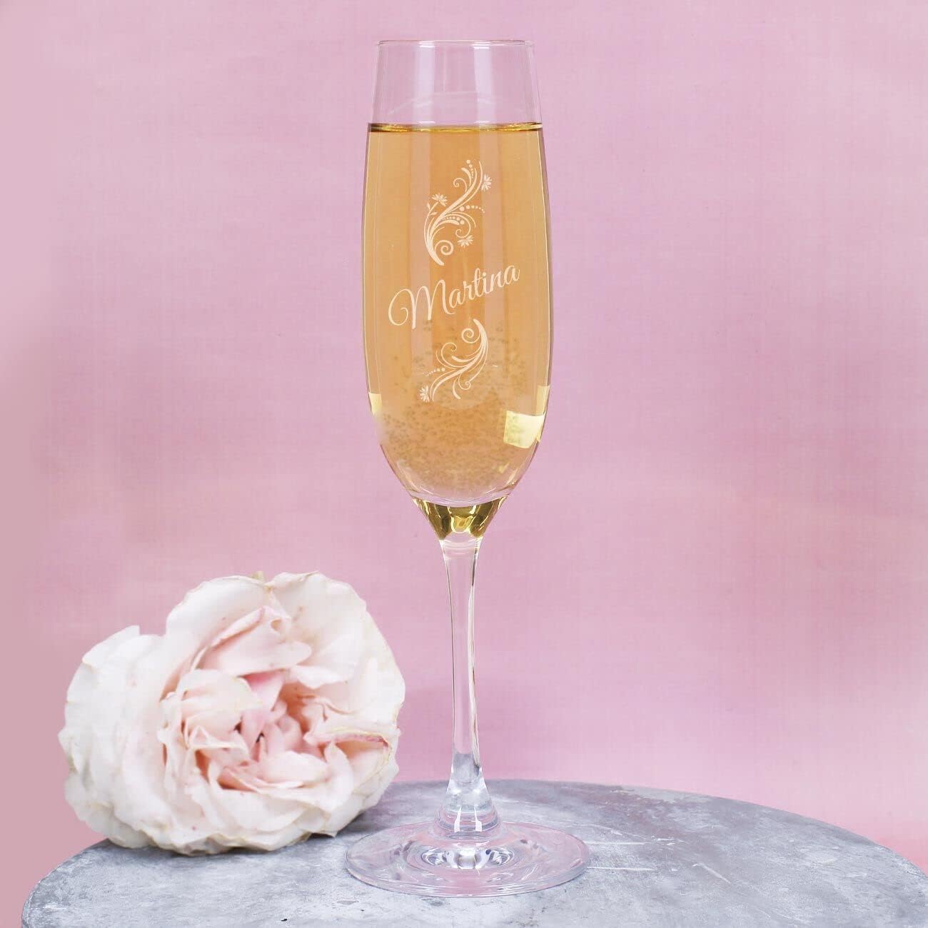 Herz & Heim Leonardo Champagne Glass Personalised with Engraving - Gifts for Women with Name Engraving - Personalised Gifts as Birthday Gift for Women & Gift Girlfriend – Bild 5