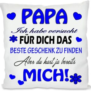 Ich Habe VERSUCHT Finden Cuddly Cushion | Parents Mum, Dad, Aunt, Brother, Sister | Photo Cushion | Motif Cushion | Printed Cushion | Cushion (Without Cushion Filling, Dad)