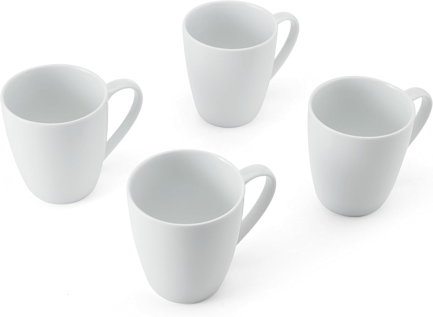 MIKASA Chalk Porcelain Mugs, Set of 4 White Tea and Coffee Mugs, 380 ml, Dishwasher and Microwave Safe – Bild 3