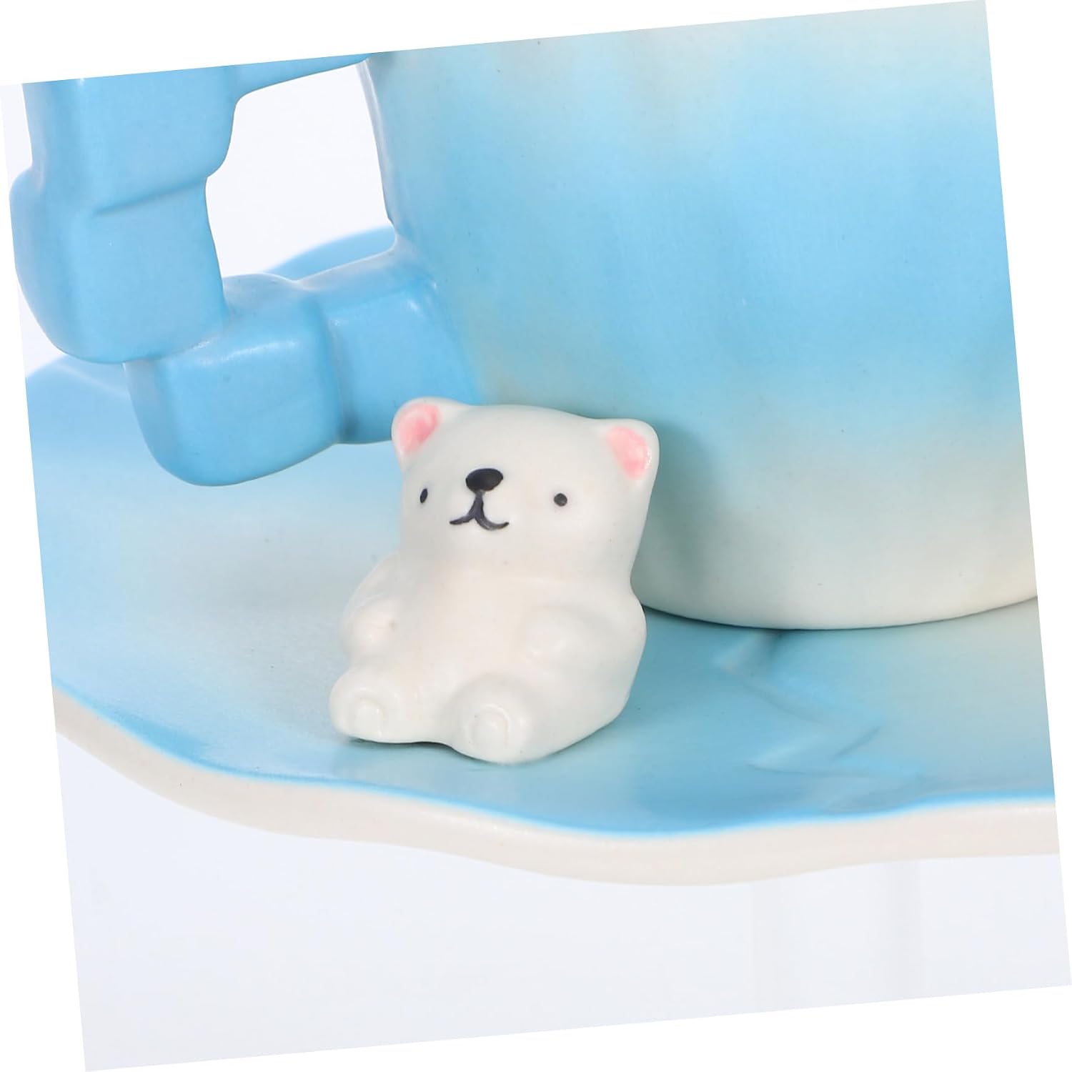 Cute Polar Bear Coffee Cup with Saucer Ceramic Tea Cups Set for Afternoon Coffee Design Safe Easy to Clean Gift for Home and Bar – Bild 3