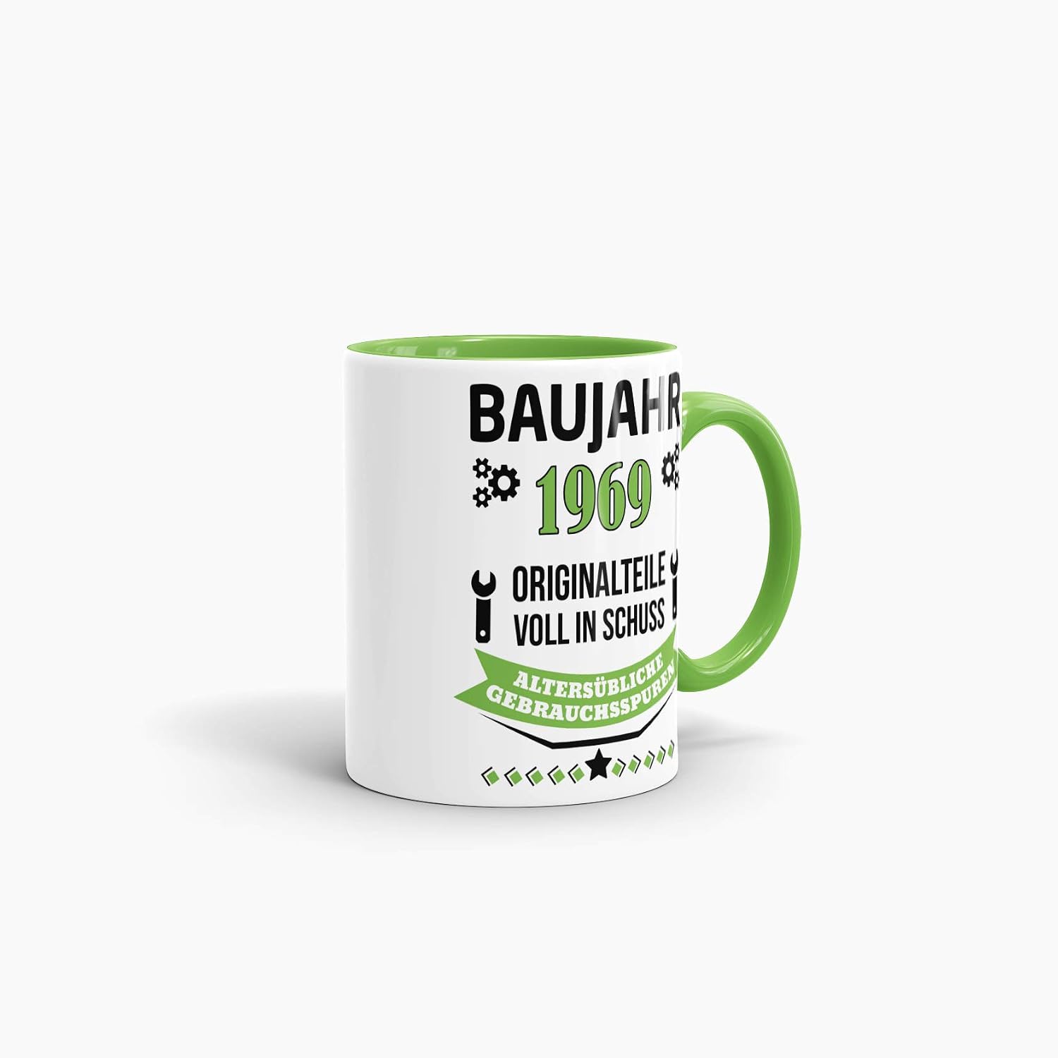 Printed Birthday Coffee Mug with Birth Year and Funny German Text – Bild 4
