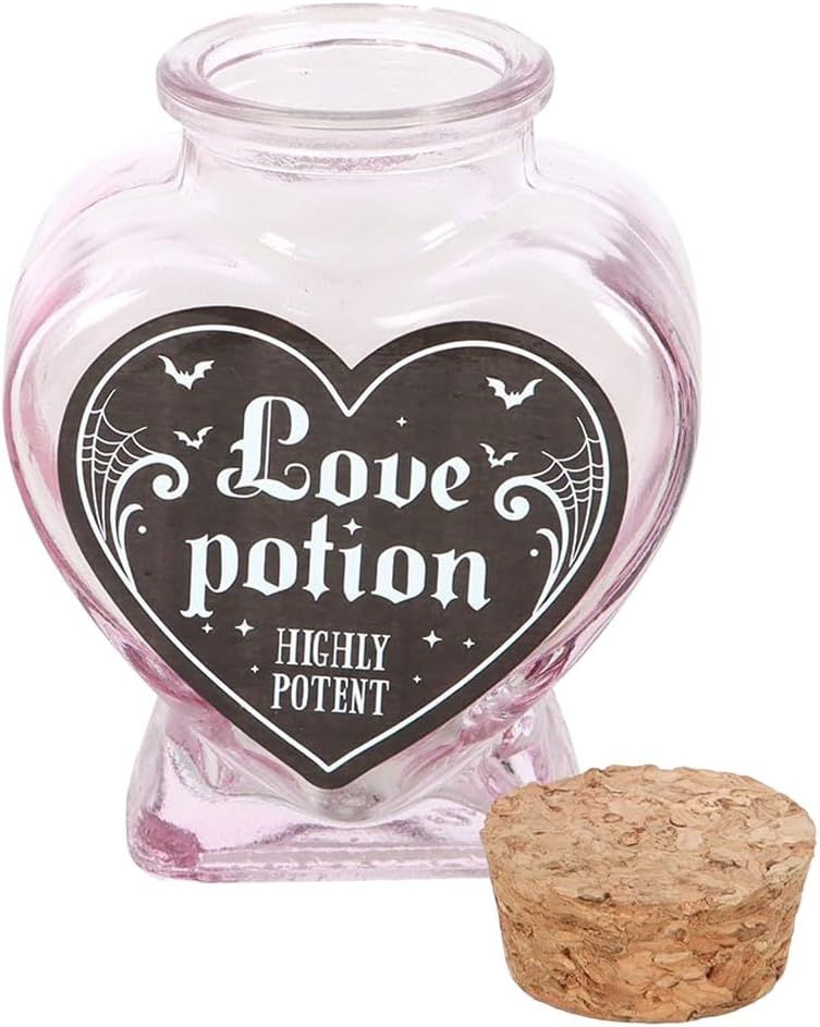 Love Potion Decorative Glass Heart Potion Bottle – Bild 2