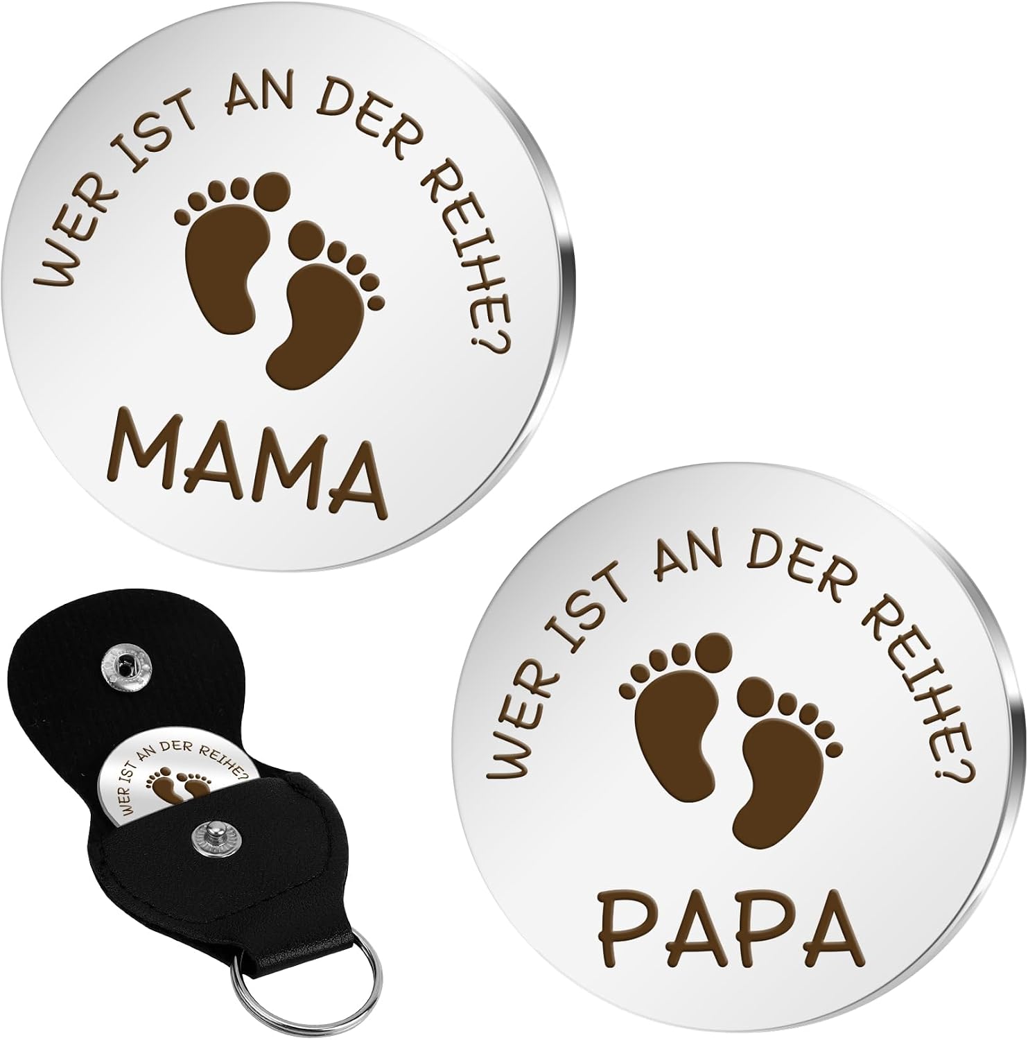Expectant Dad Gift, Gifts for Baby Birth, Gifts for Expectant Mothers, Pregnancy Gift, Decision Coin, New Dad Mum Christening Gifts for Girls, Gifts for Baby Shower