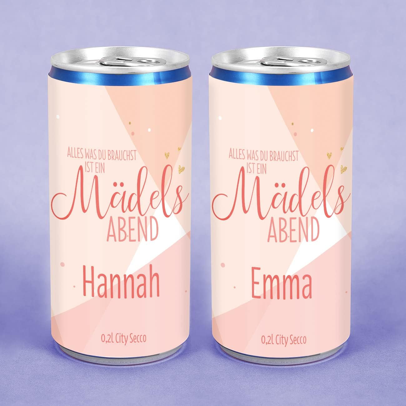 Herz & Heim City Secco Canned Champagne for Girls Night with Best Friend in Set with Name Print – Bild 3