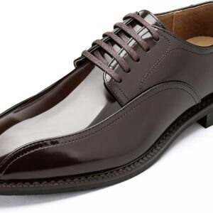 Allthemen Men's Suit Shoes, Modern Leather Shoes, Business Lace-Up Shoes, Oxford Derby Shoes, Leather Patent Shoes, Wedding