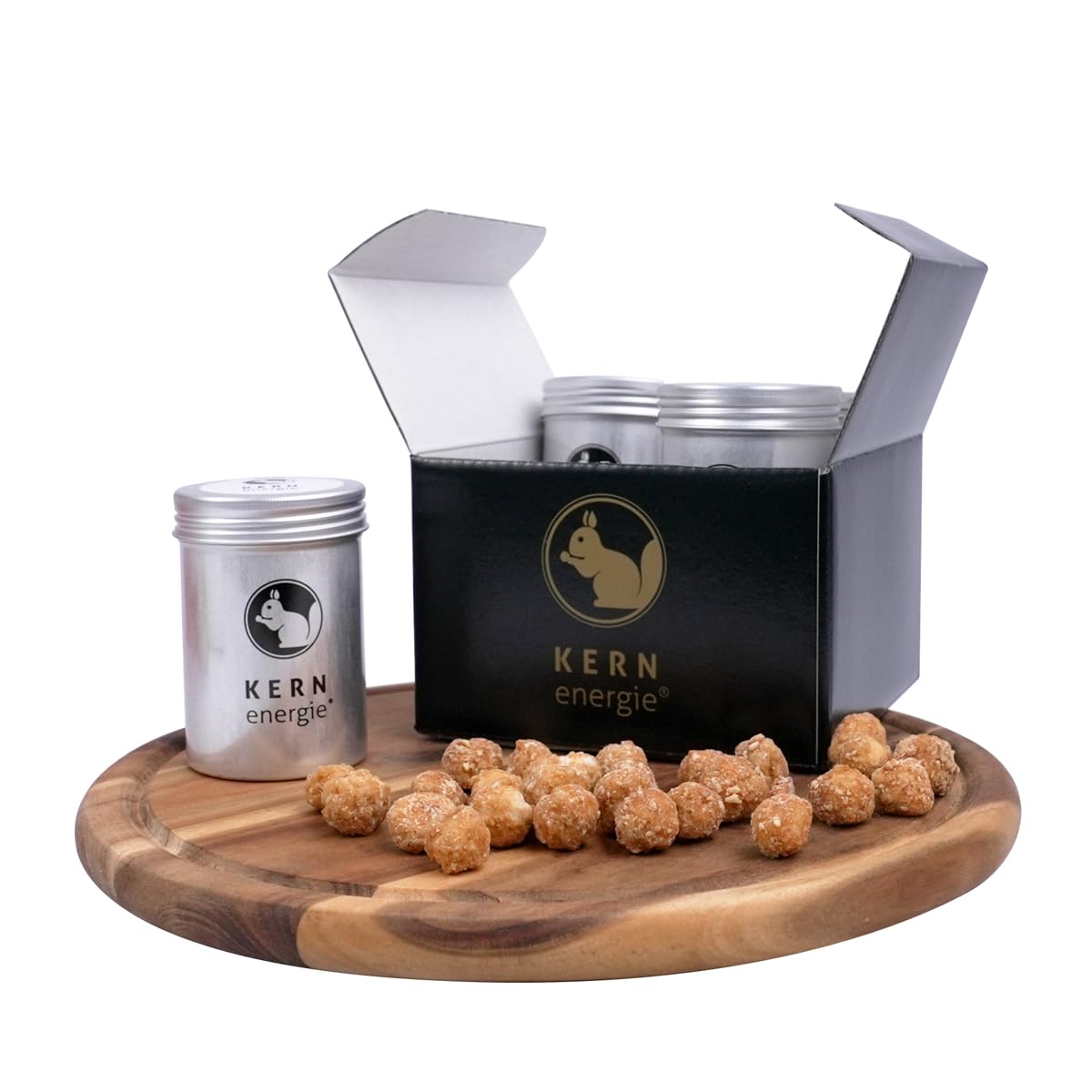 KERNenergie Nut Gift Set - Gift Idea for Exams, Graduation - Nut Gift for Men and Women - 4 Nut Mixes, Nuts in Gift Box - Small Nerve Food, 240 g
