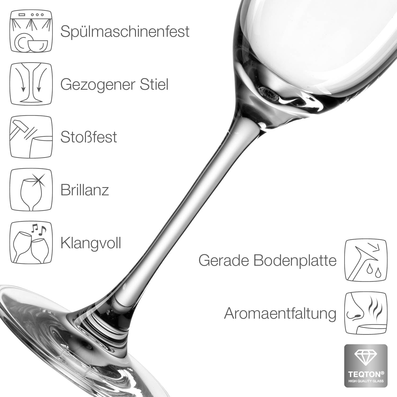 Herz & Heim Leonardo Champagne Glass Personalised with Engraving - Gifts for Women with Name Engraving - Personalised Gifts as Birthday Gift for Women & Gift Girlfriend – Bild 9