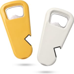 Set of 2 Magnetic Bottle Opener, 3-in-1 Beer Opener with Lid Catcher