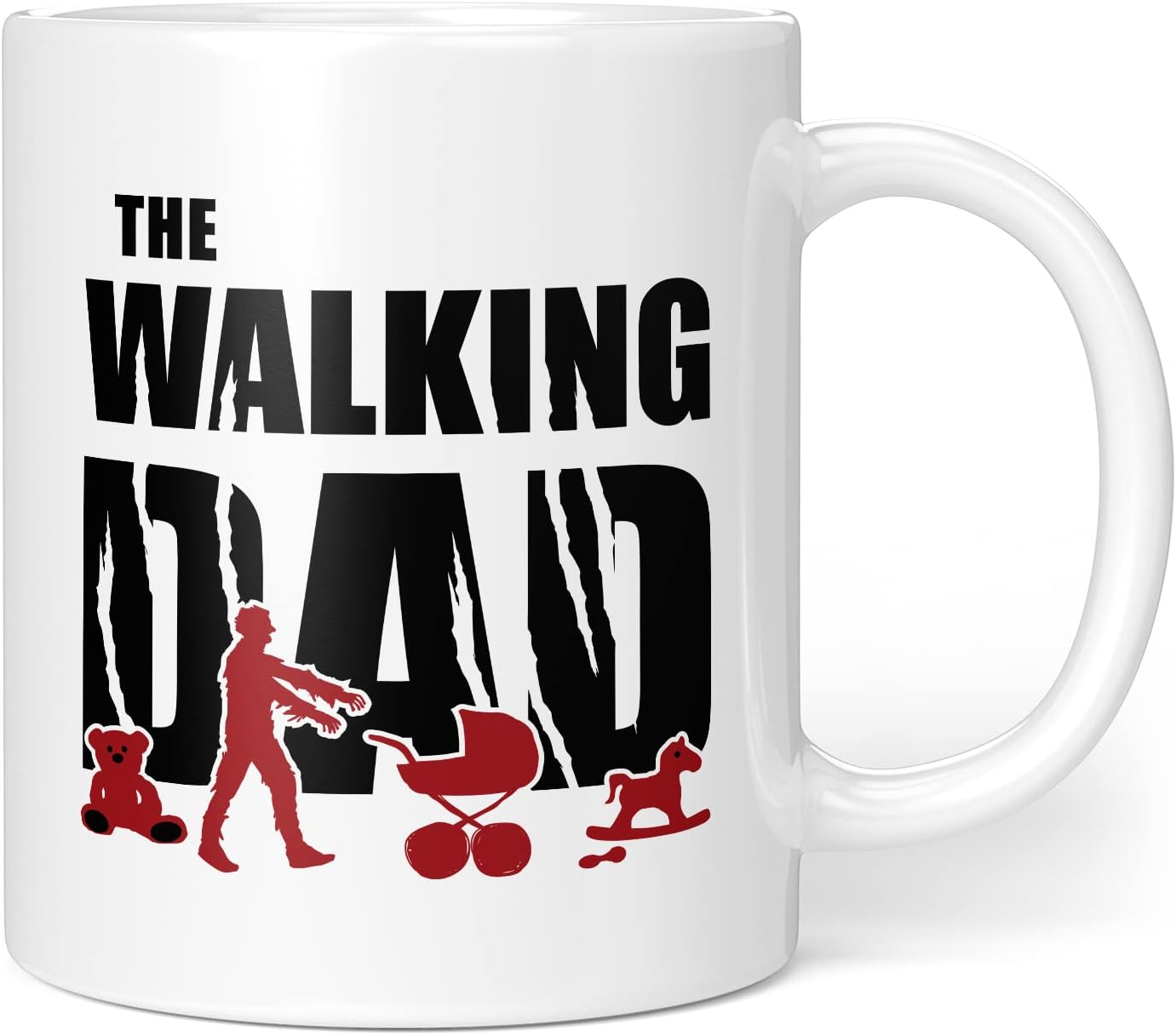Dad Gift Idea | Walking Dad | Father Gift Mug for Birth Baby Father's Day Birthday (330 ml)