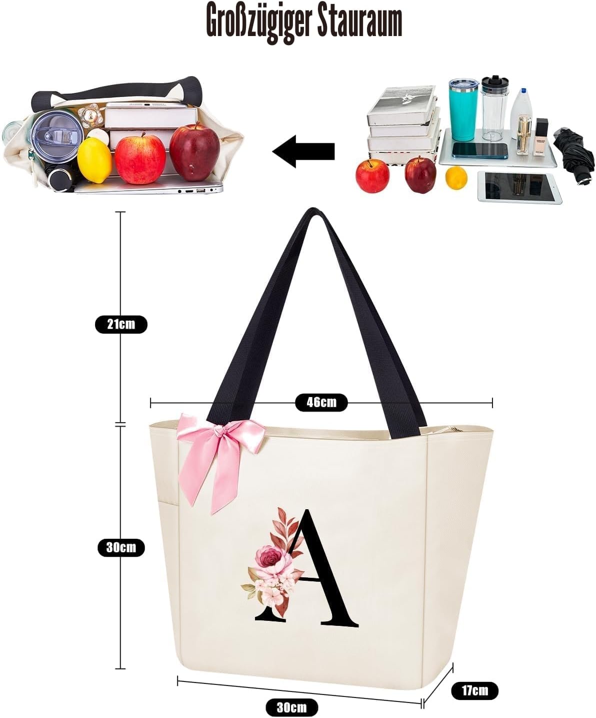 Vavabox Women's A-Z Handbag with Letter - Gifts for Women – Bild 3