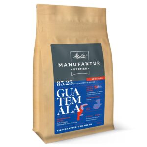 Melitta Manufactory Coffee Guatemala Natural, Specialty Coffee, 250 g, Ground Filter Coffee, Single Origin Farm, Gentle Drum Roasting, Roasted in Germany, Strength 3