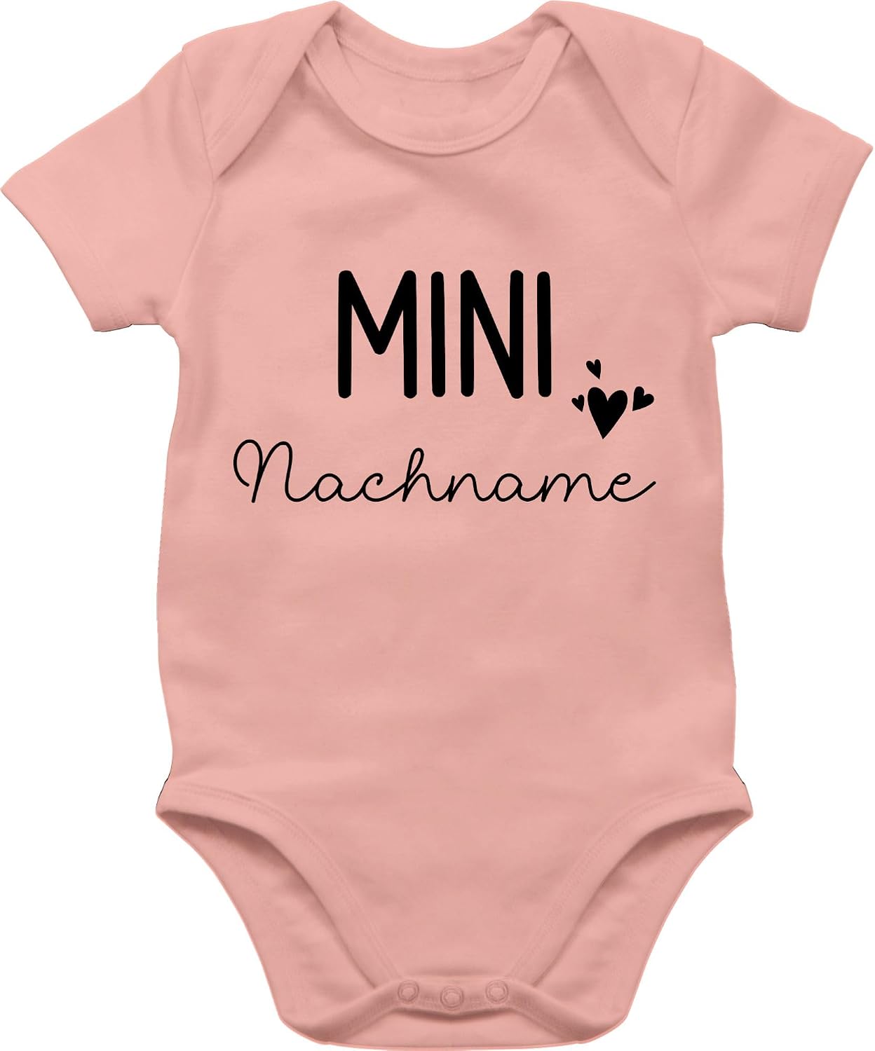 Geschenk mit Namen personalisiert by Shirtracer - Body Boy Girl - Mini Last Name | Pregnancy Announcement Gift Birth Baby