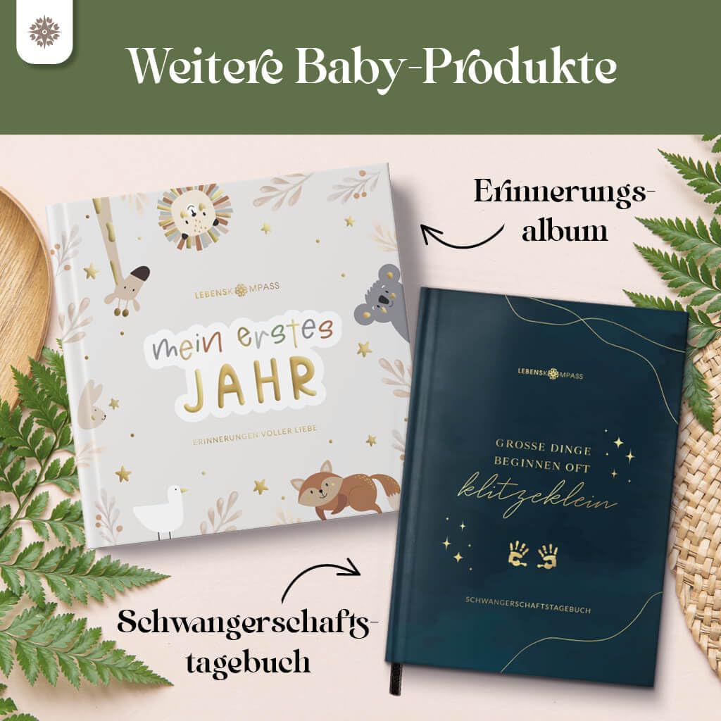 Lebenskompass Milestone Cards Baby - 55 Magical Monthly Cards as a Baby Shower Gift with Beautiful Gift Packaging - Includes Wooden Card Stand – Bild 7